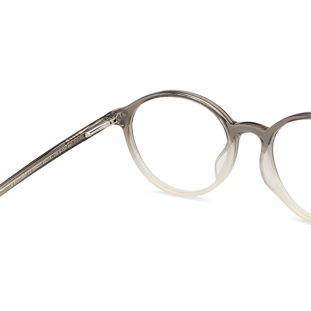 Hooper Gray Transparent Full Rim Round left side