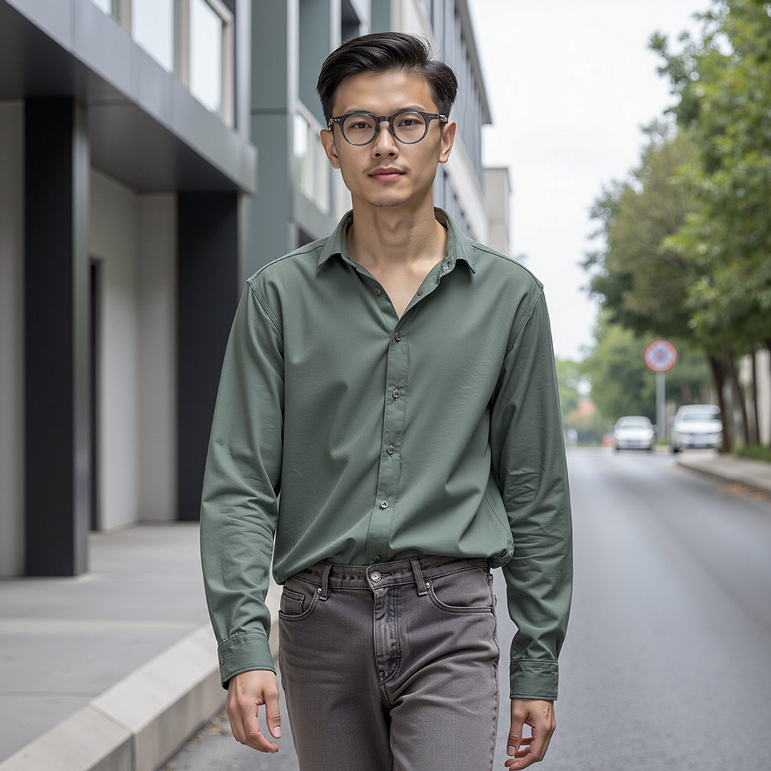 Lenskart Gray Transparent Full Rim Round left side