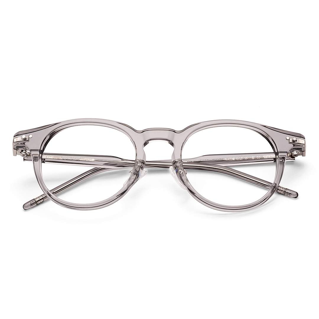 Lenskart Gray Transparent Full Rim Round left side