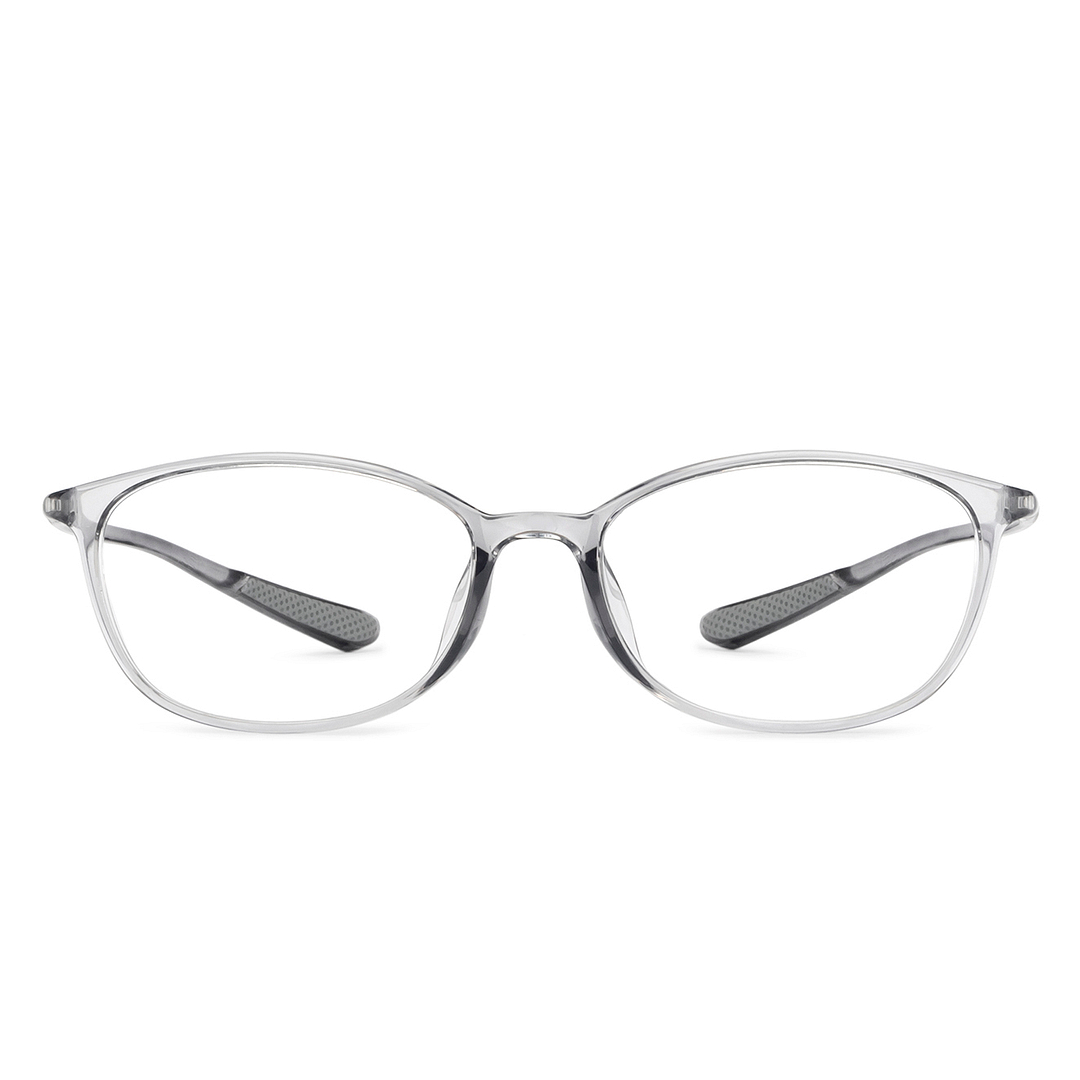 Lenskart Air Gray Transparent Full Rim Round left side