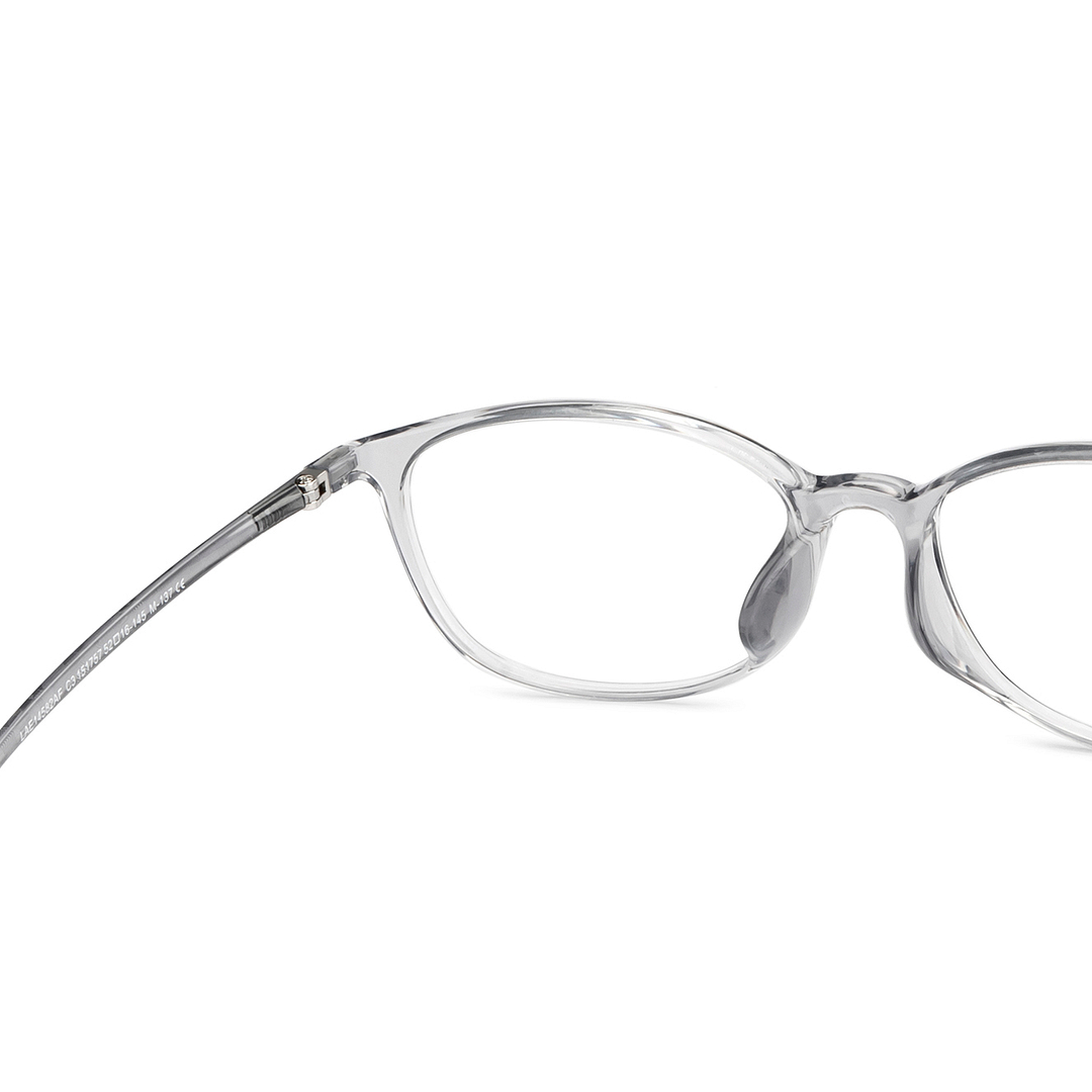 Lenskart Air Gray Transparent Full Rim Round right side