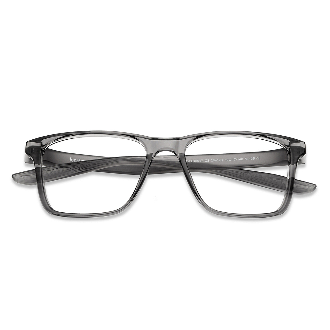 Lenskart Air Gray Transparent Full Rim Square left side