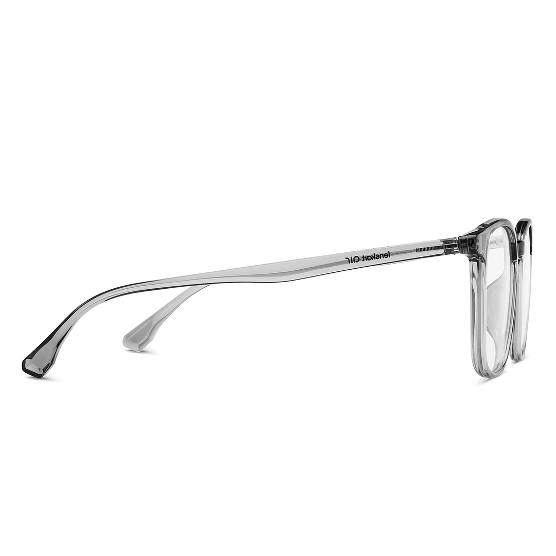 Lenskart Air Gray Transparent Full Rim Square left side