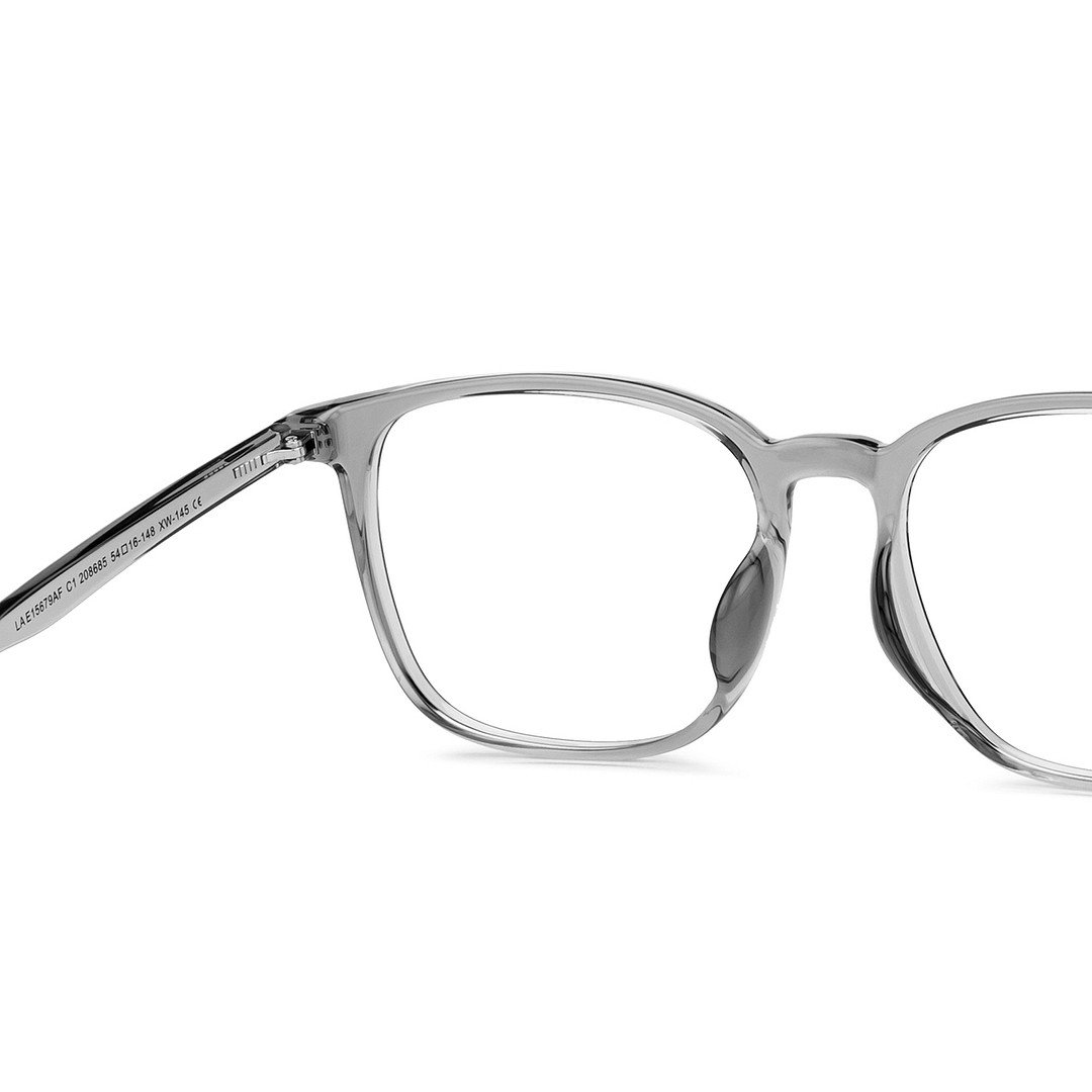 Lenskart Air Gray Transparent Full Rim Square right side