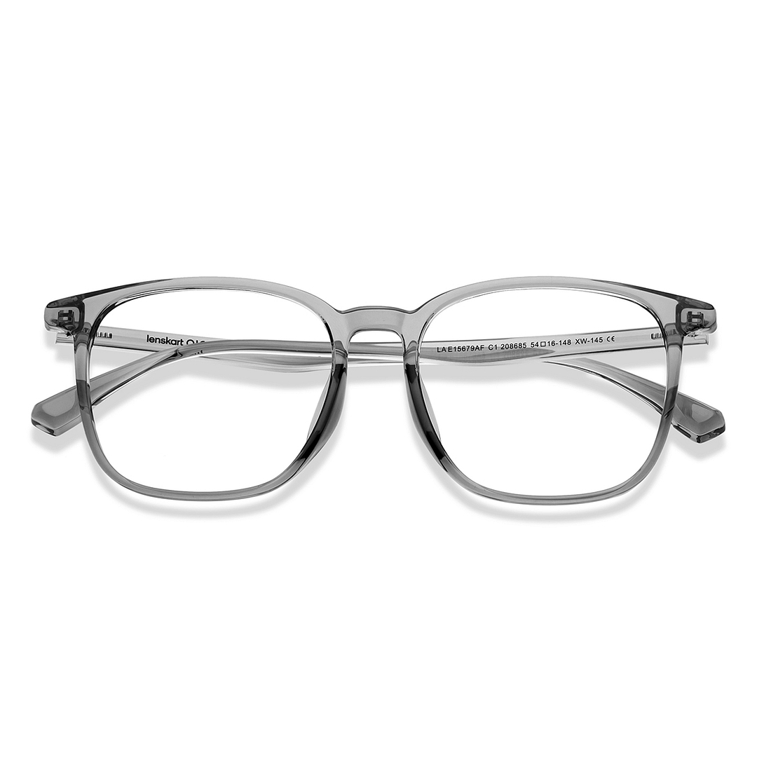 Lenskart Air Gray Transparent Full Rim Square left side