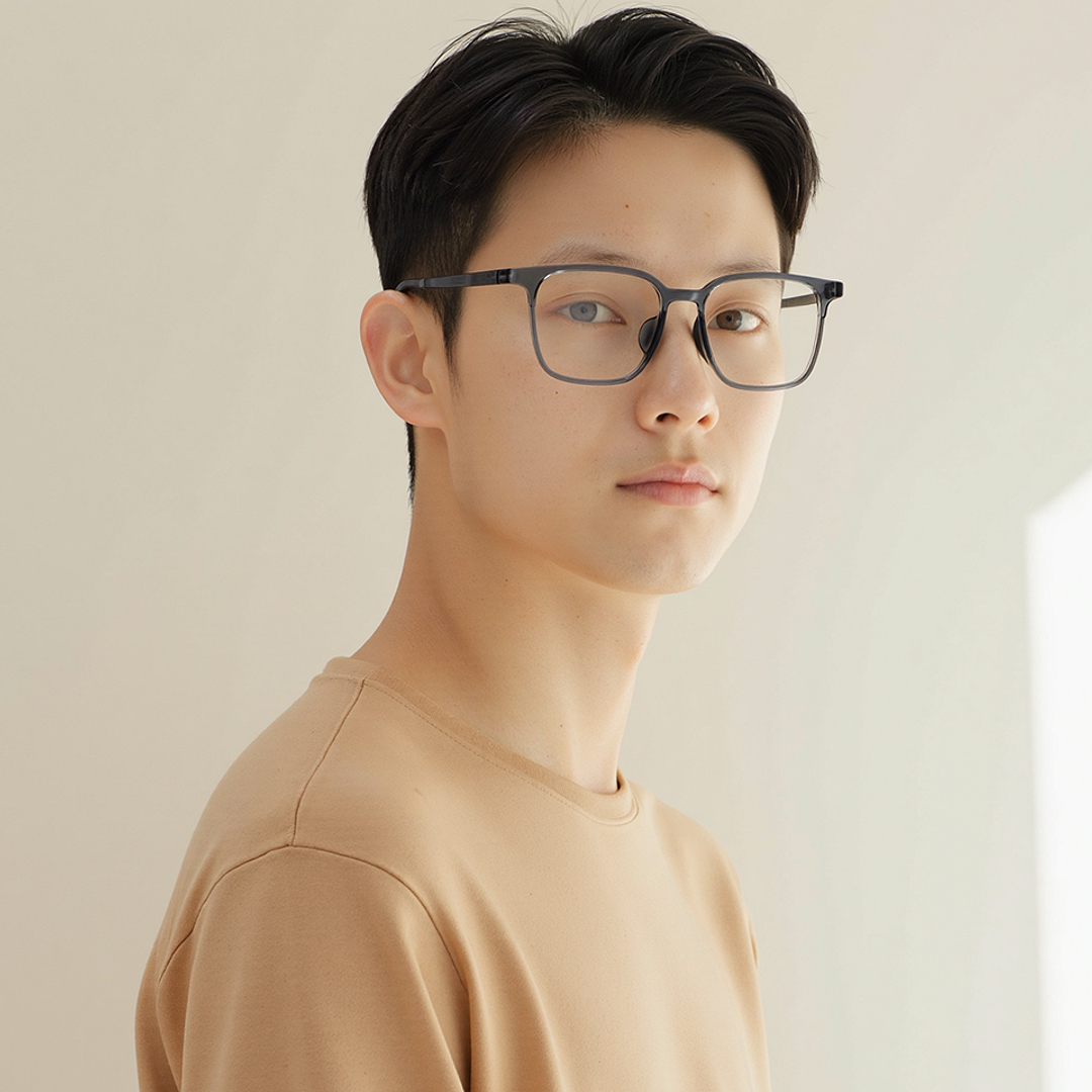 Lenskart Air Transparent Grey Full Rim Square right side