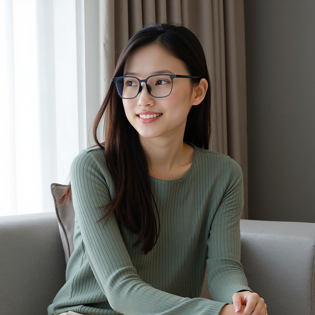 Lenskart Air Transparent Grey Full Rim Square right side