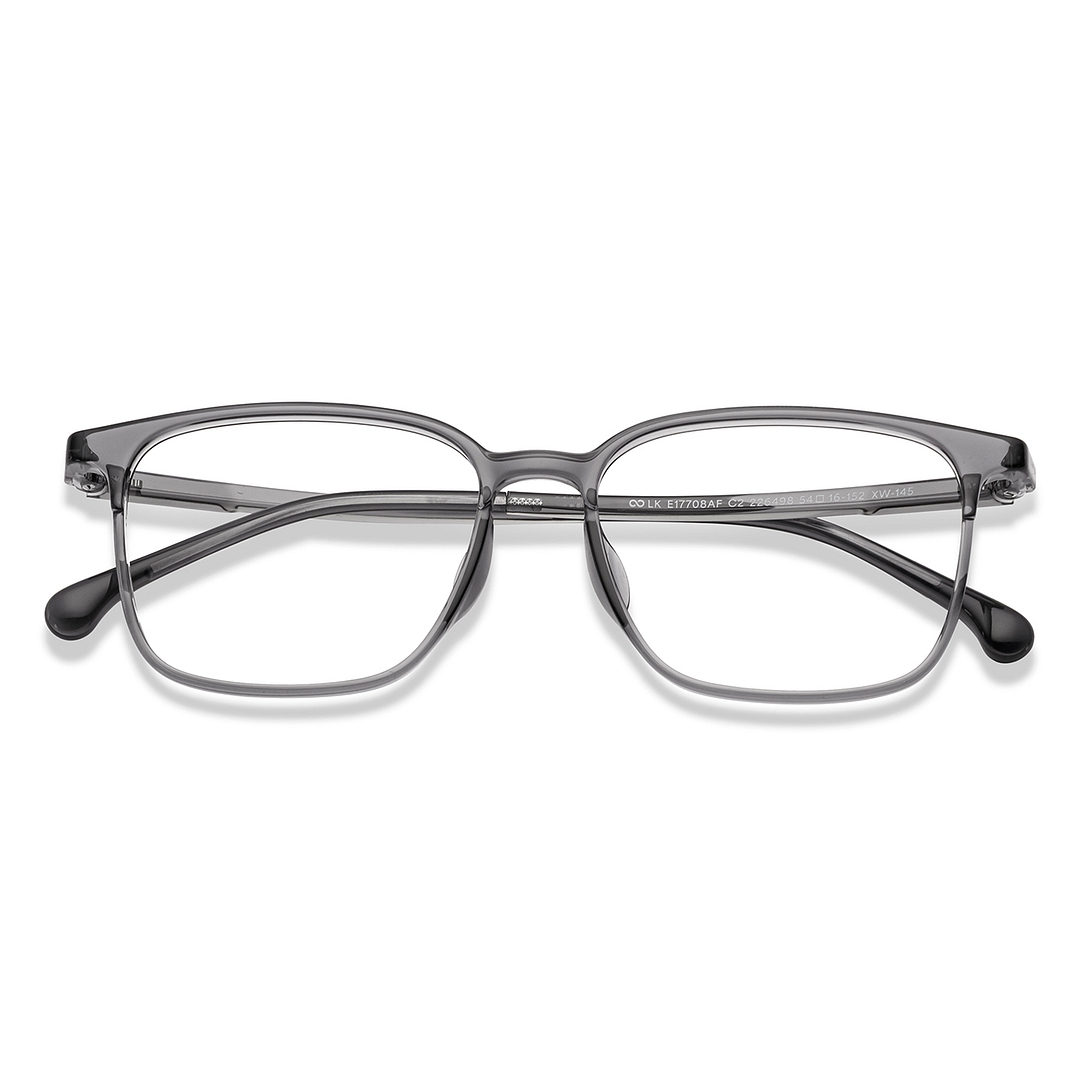 Lenskart Air Transparent Grey Full Rim Square left side