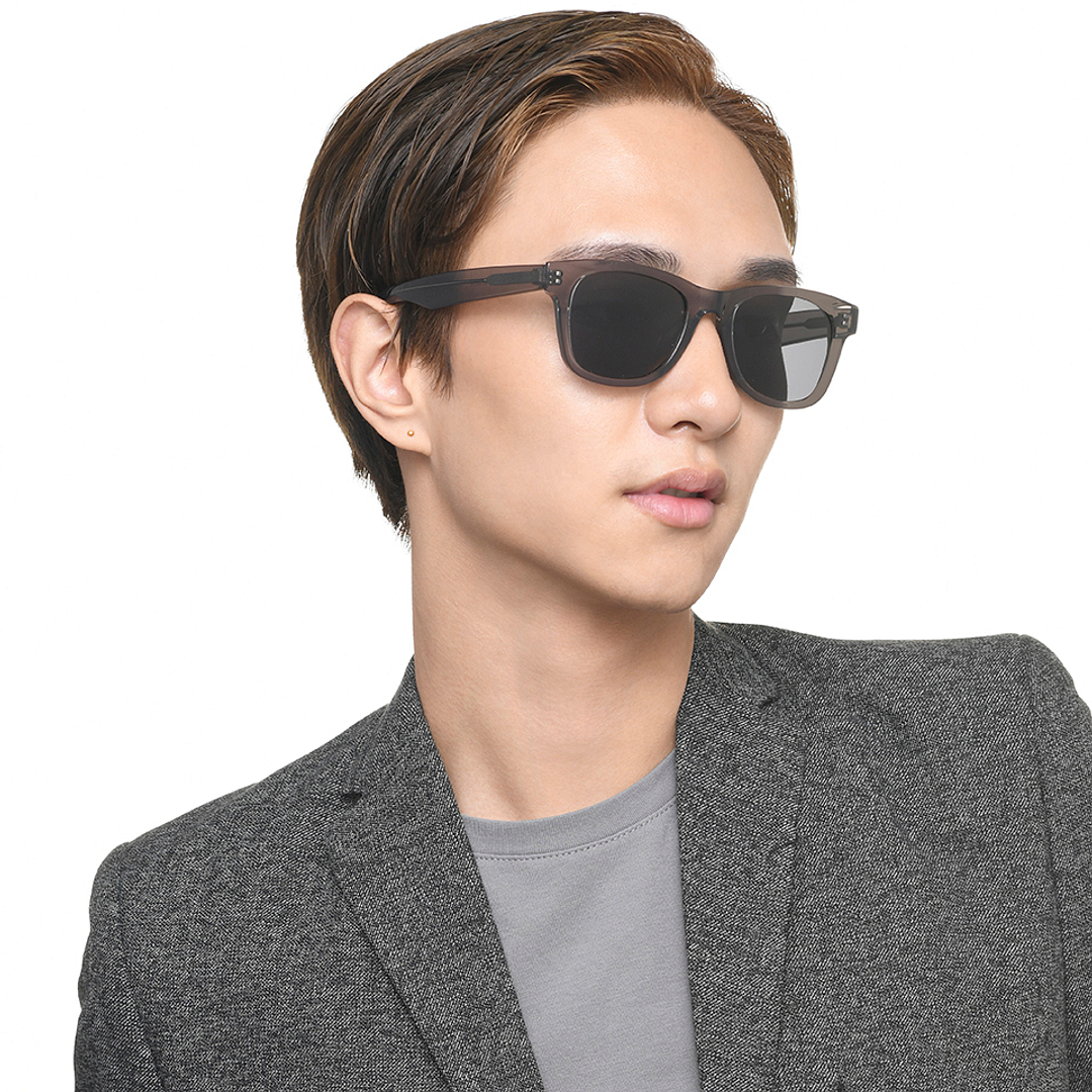 Lenskart Gray Transparent Full Rim Square left side