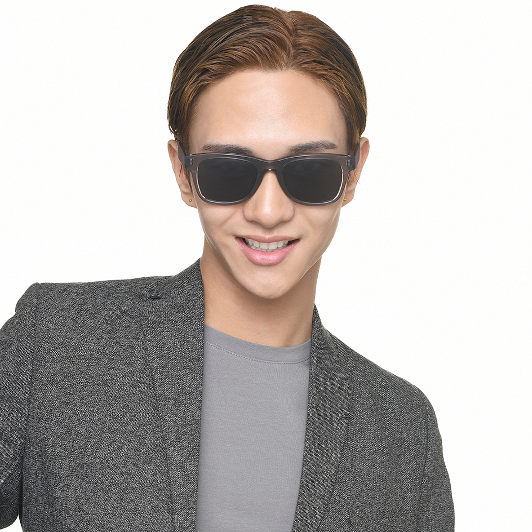 Lenskart Gray Transparent Full Rim Square right side