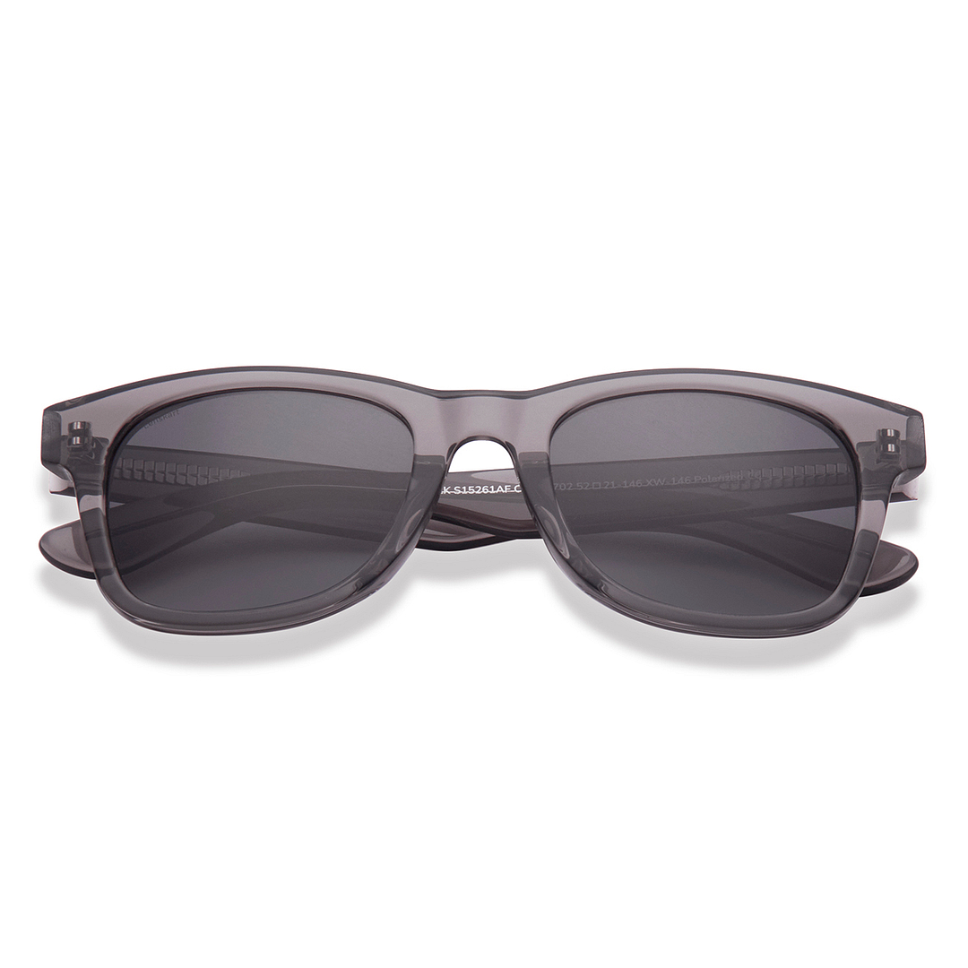 Lenskart Gray Transparent Full Rim Square left side