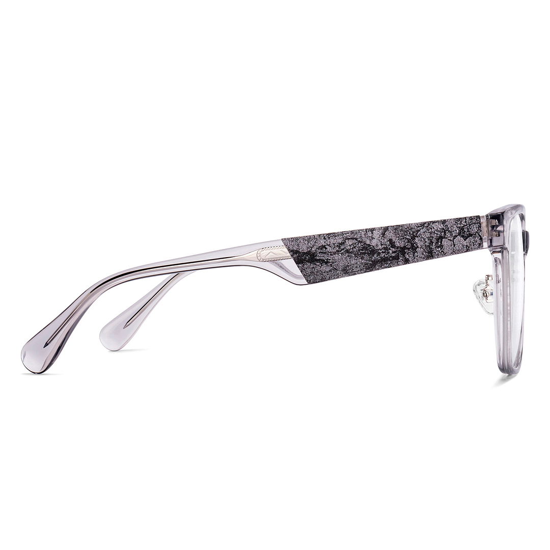 Lenskart Gray Transparent Full Rim Square left side