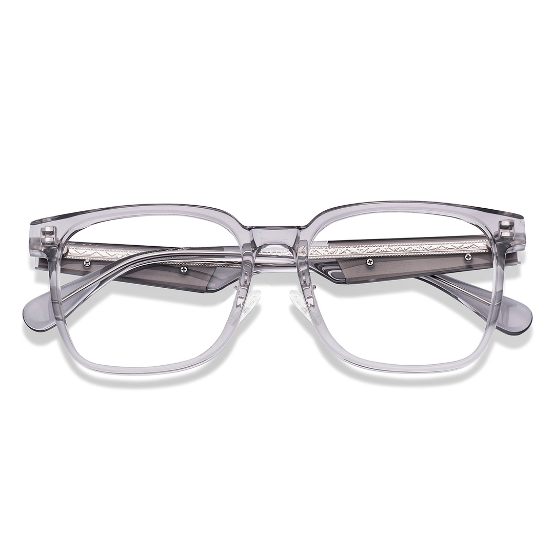 Lenskart Gray Transparent Full Rim Square left side