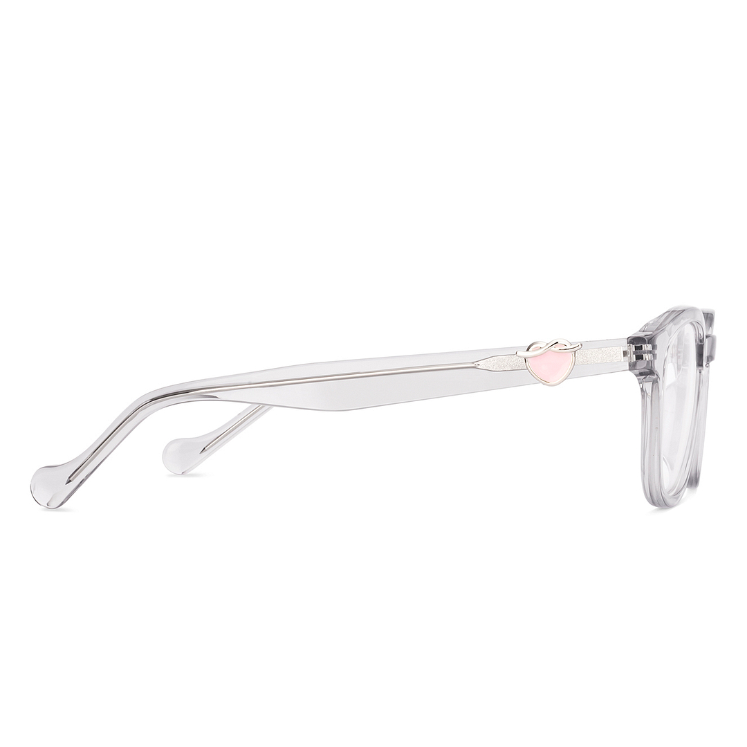 Lenskart Grey Transparent Full Rim Square left side