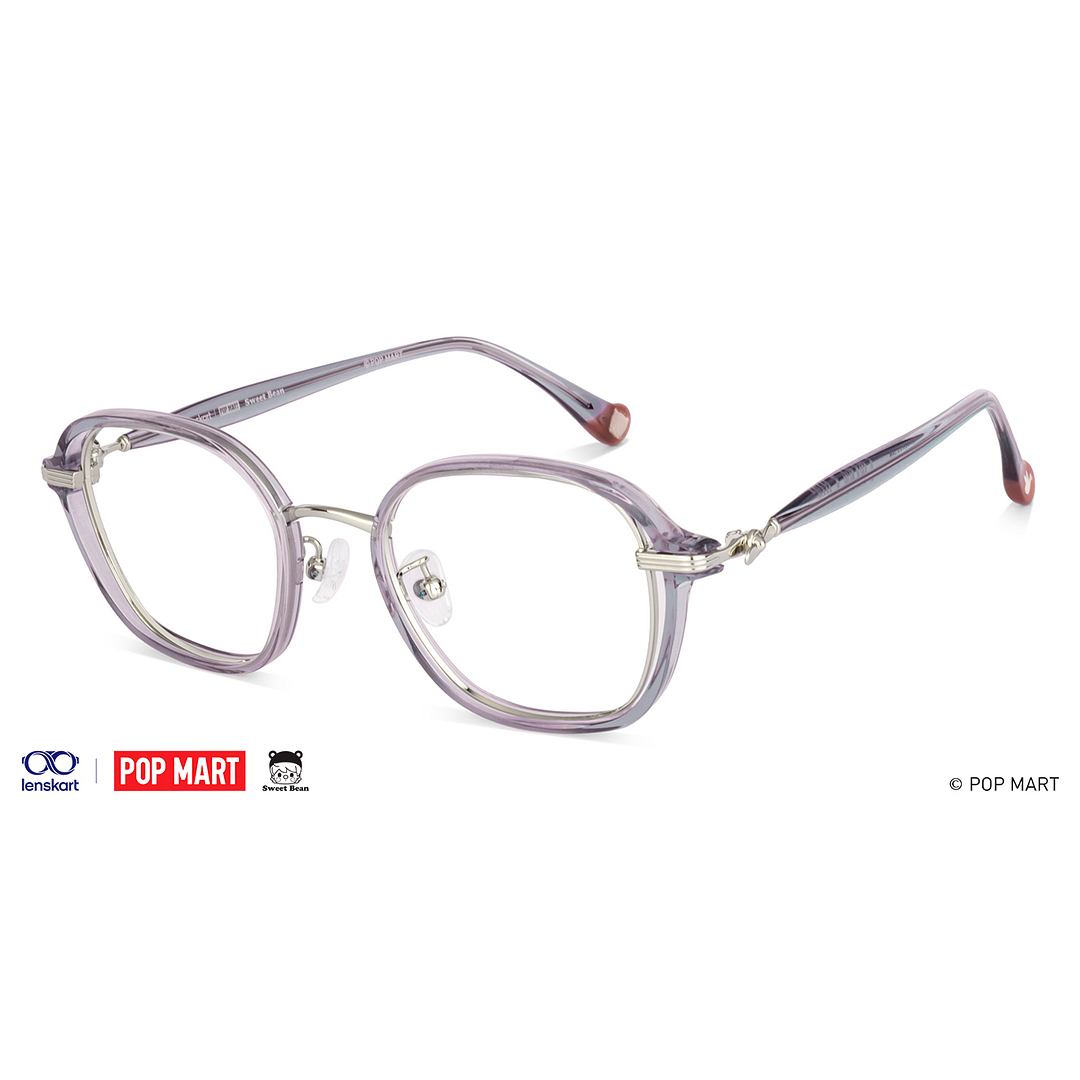 Lenskart Gray Transparent Full Rim Square left side