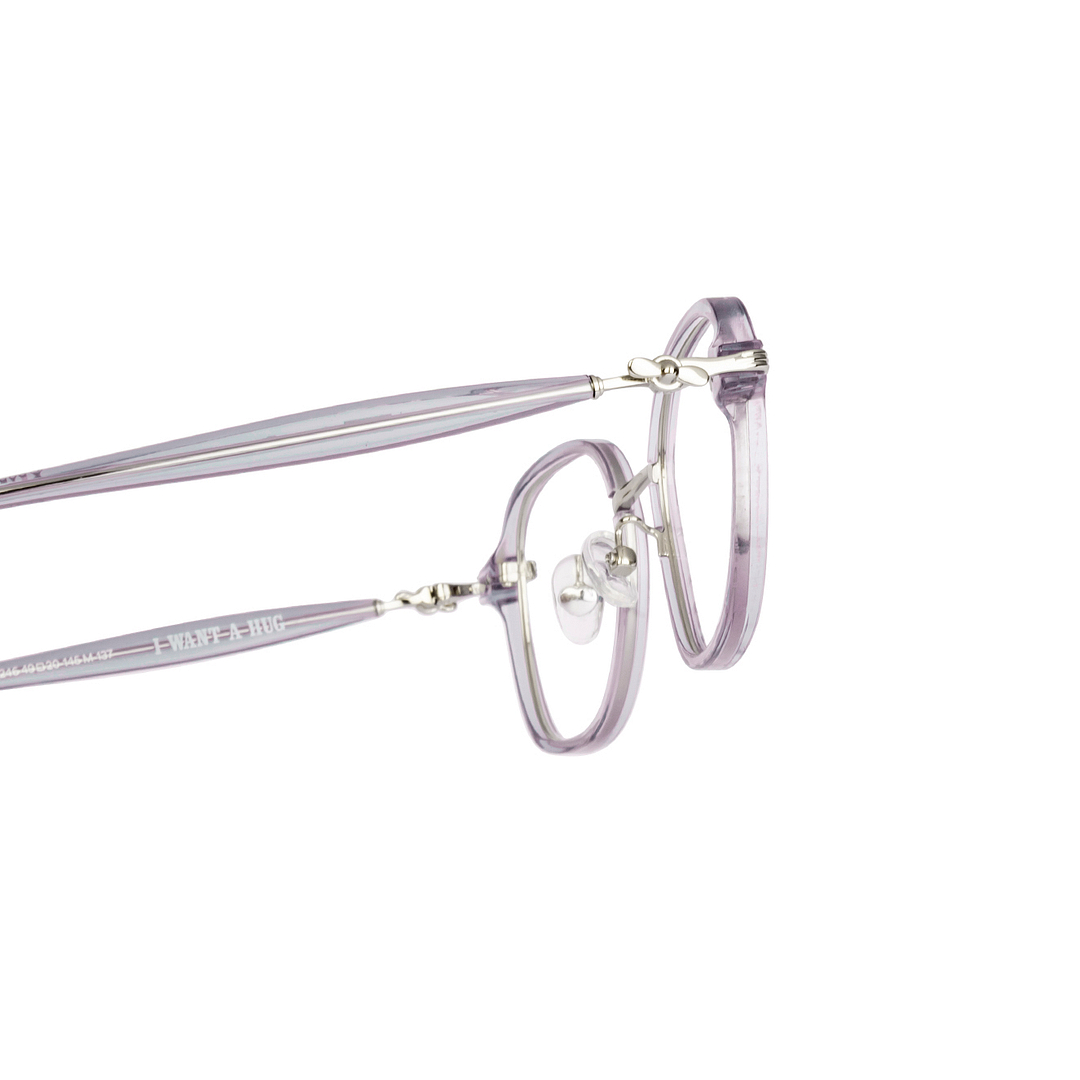 Lenskart Gray Transparent Full Rim Square left side