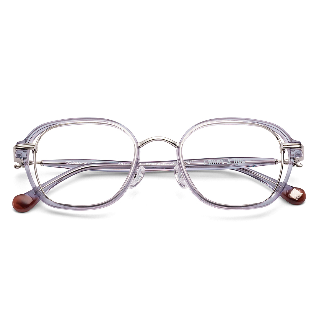 Lenskart Gray Transparent Full Rim Square left side