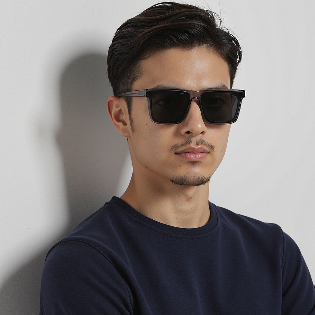 Lenskart Gray Transparent Full Rim Square right side