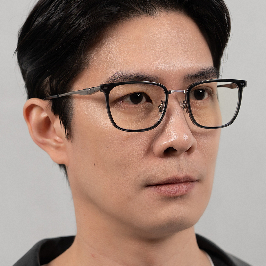 Lenskart STUDIO Gray Transparent Full Rim Square left side