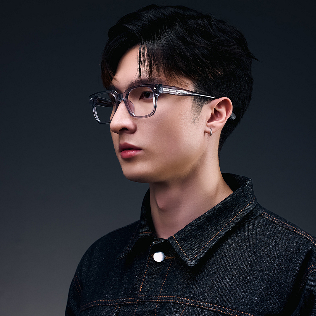 Lenskart STUDIO Gray Transparent Full Rim Square right side