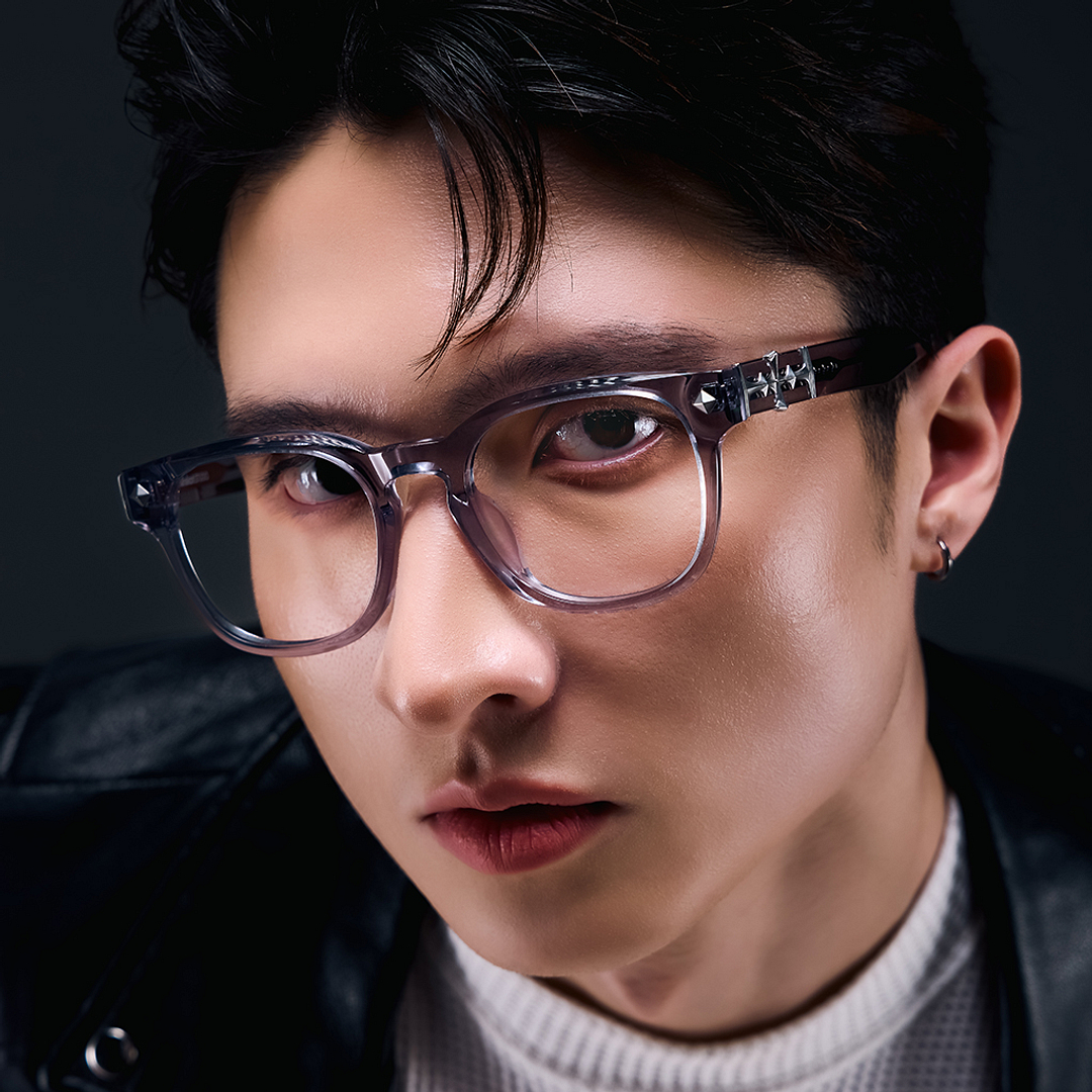 Lenskart STUDIO Gray Transparent Full Rim Square right side