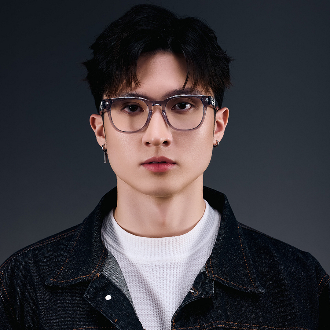 Lenskart STUDIO Gray Transparent Full Rim Square left side