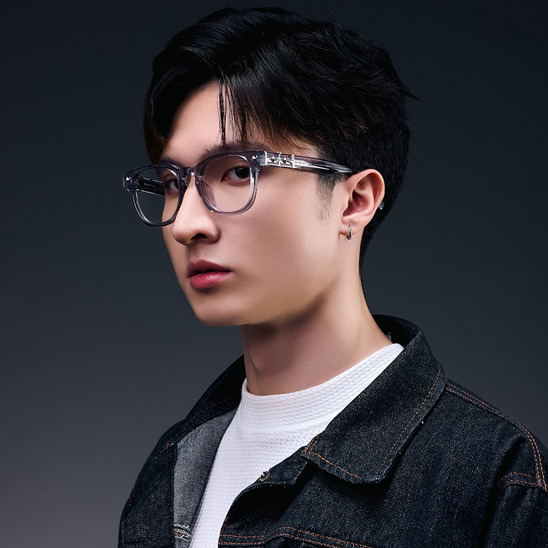 Lenskart STUDIO Gray Transparent Full Rim Square right side