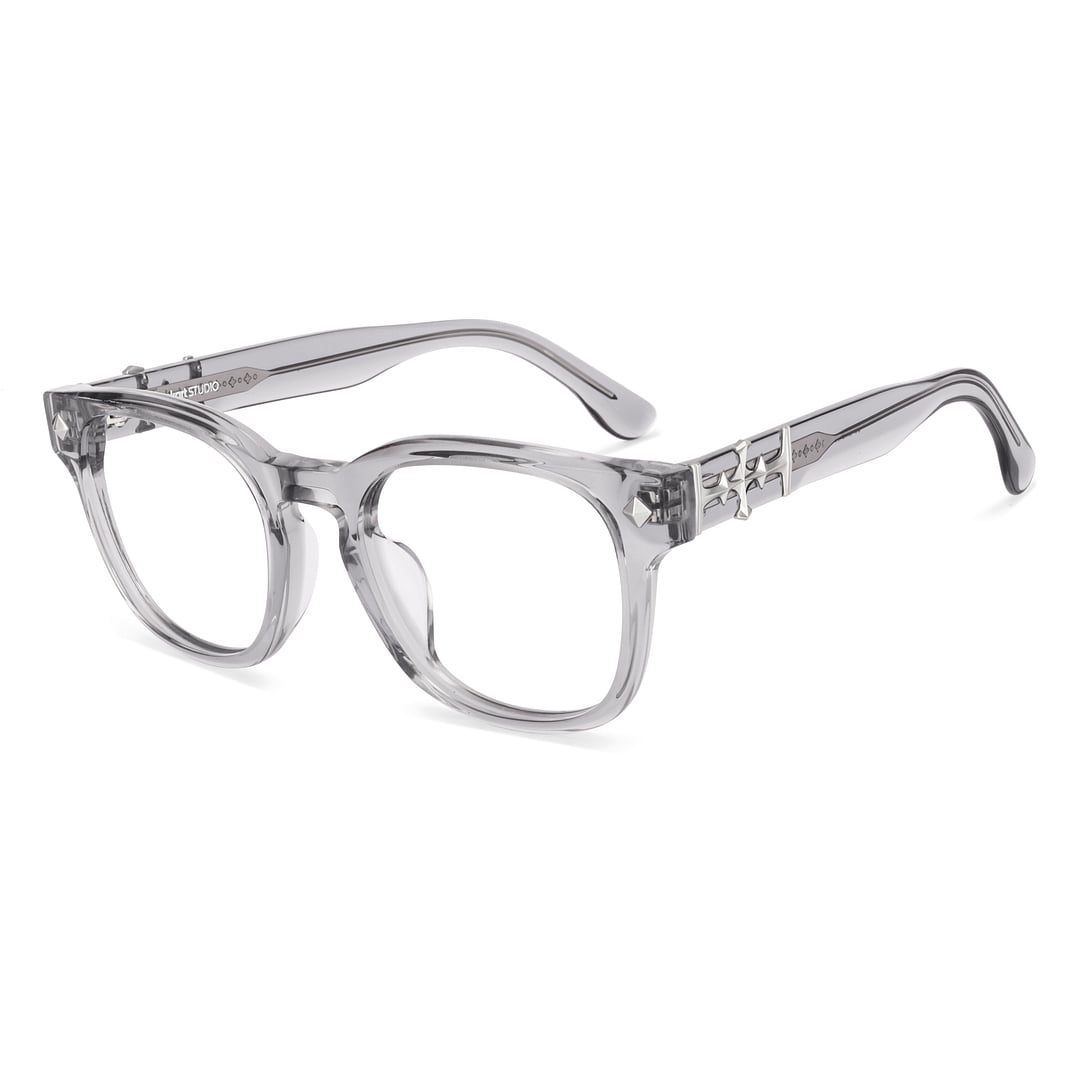 Lenskart STUDIO Gray Transparent Full Rim Square left side