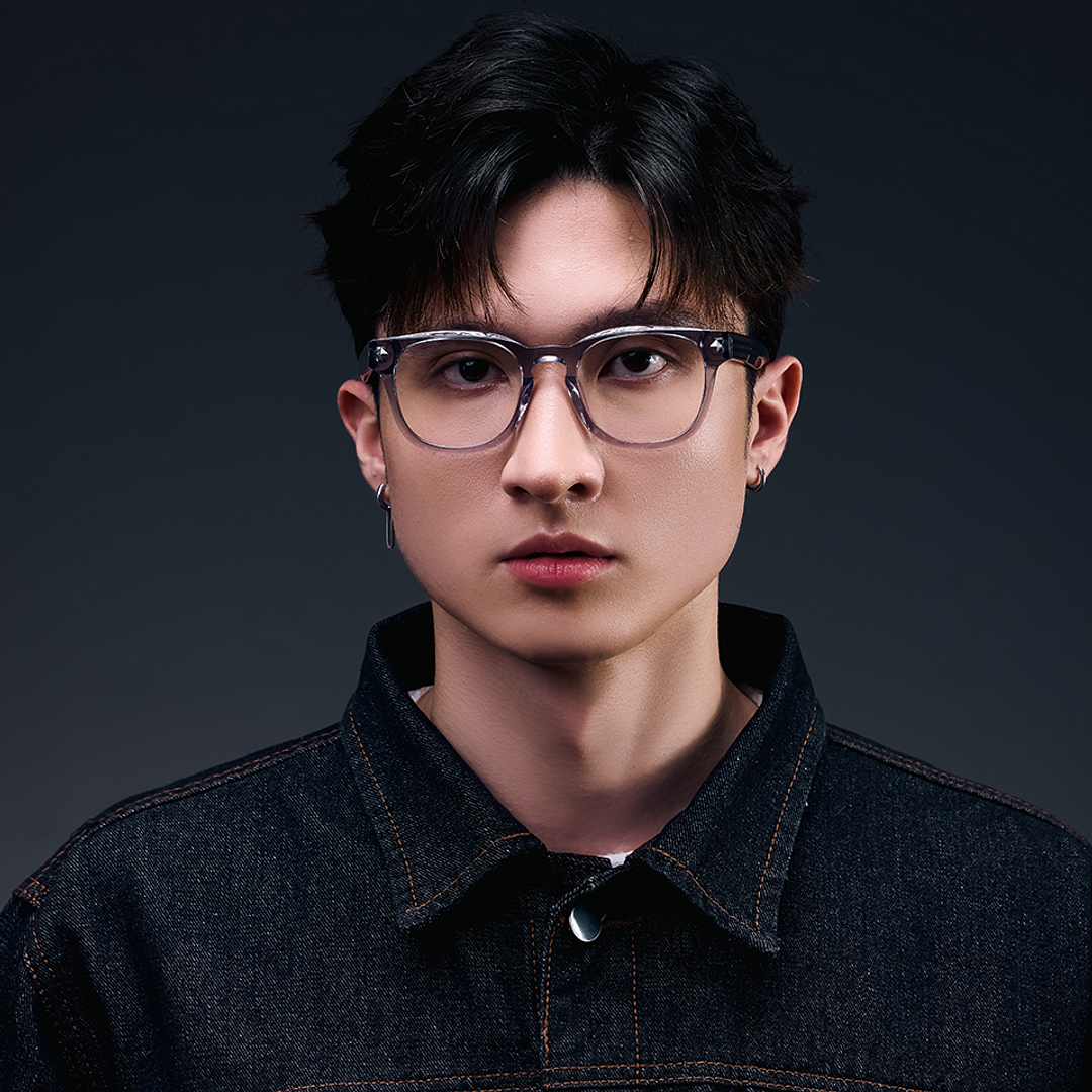 Lenskart STUDIO Gray Transparent Full Rim Square left side