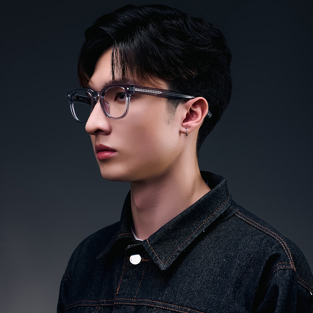 Lenskart STUDIO Gray Transparent Full Rim Square right side