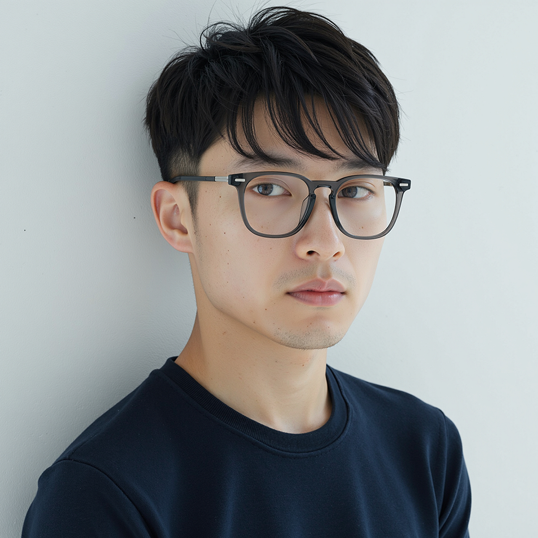 Lenskart STUDIO Gray Transparent Full Rim Square right side