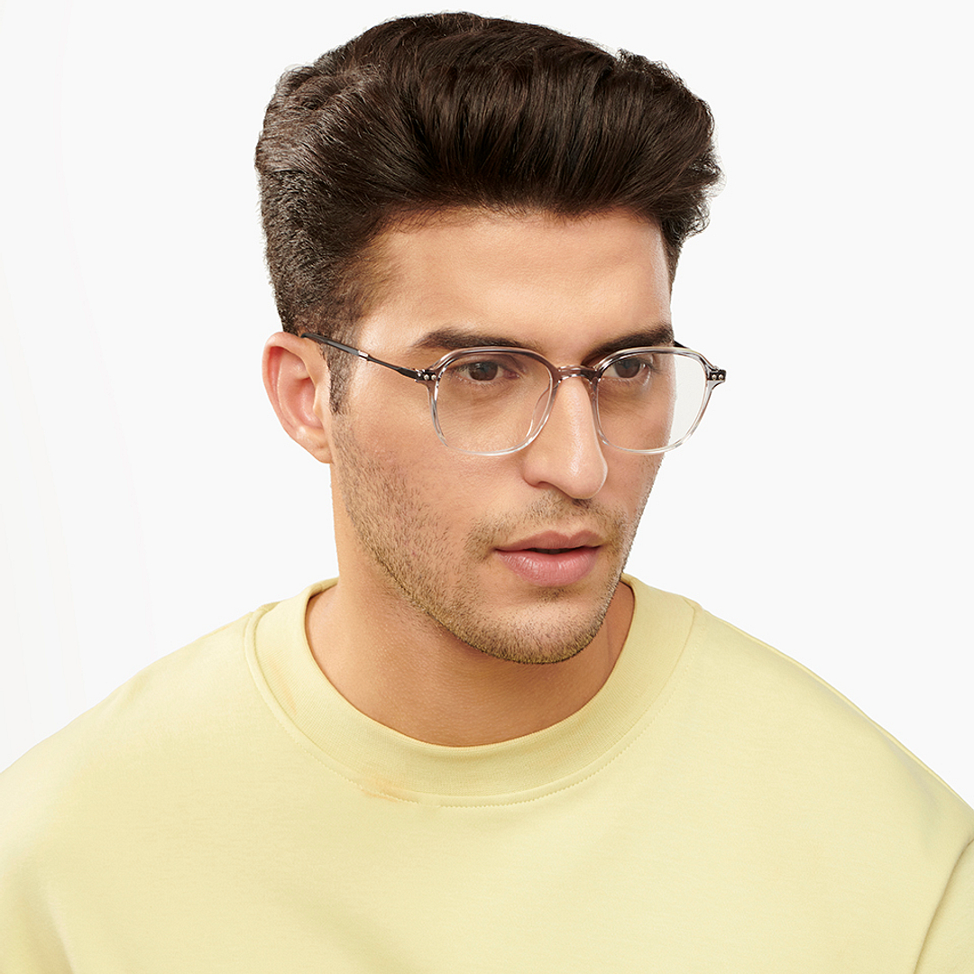 Lenskart Air Gray Transparent Full Rim Square right side