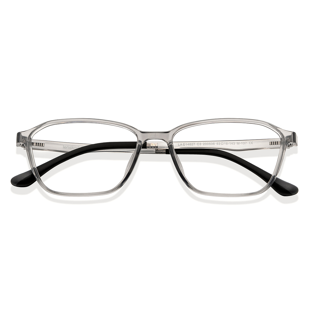 Lenskart Air Online Gray Transparent Full Rim Rectangle left side