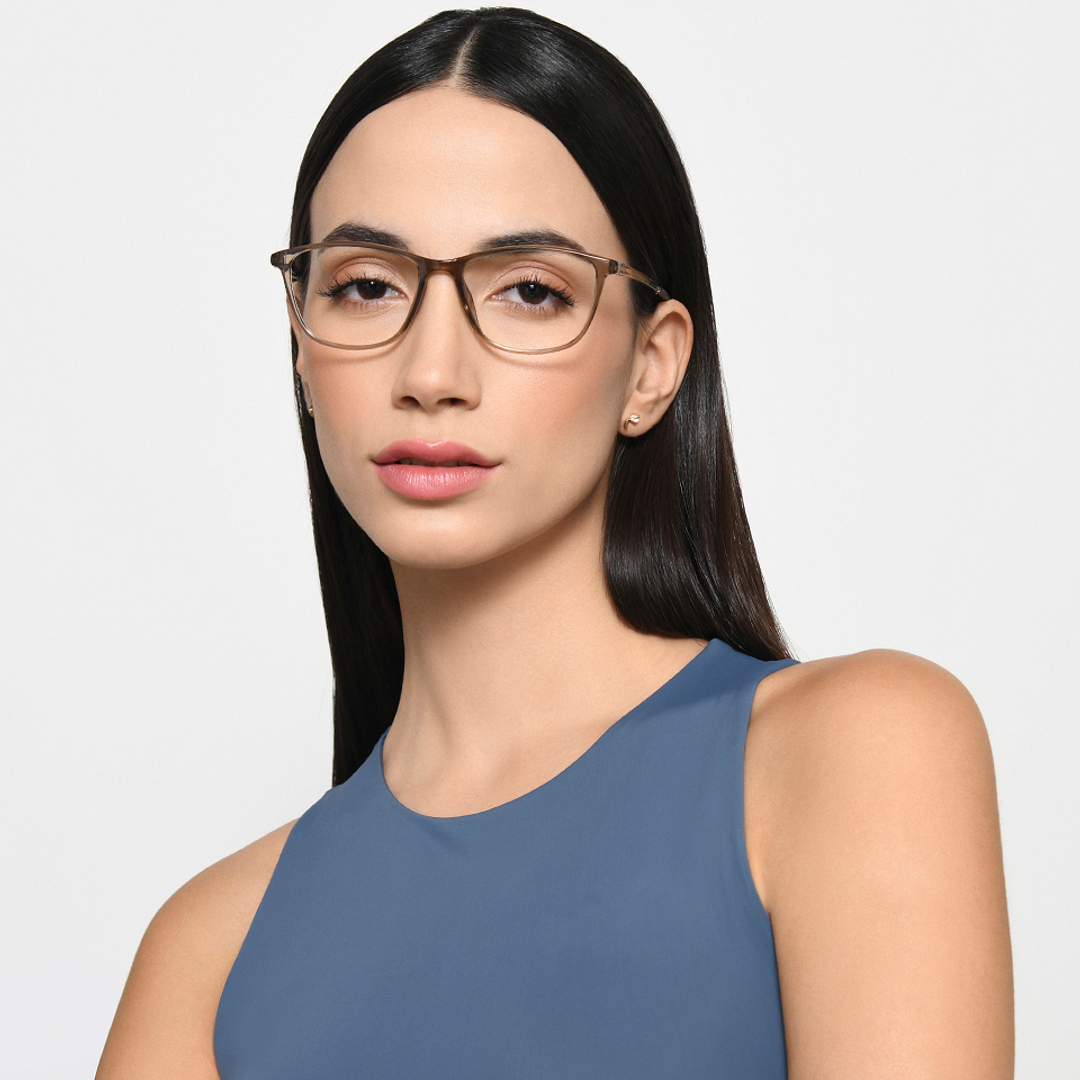 Lenskart Air Online Gray Transparent Full Rim Square right side