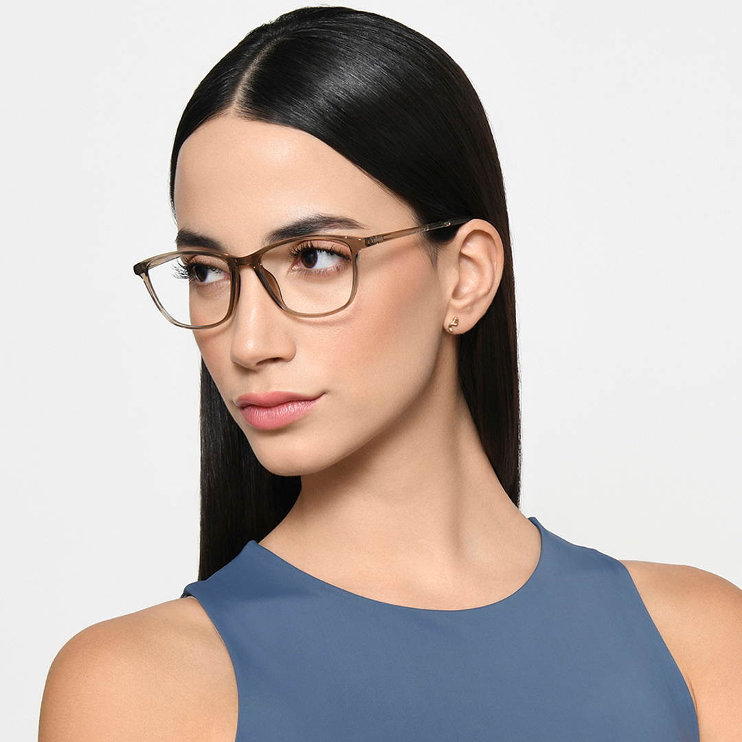 Lenskart Air Online Gray Transparent Full Rim Square left side