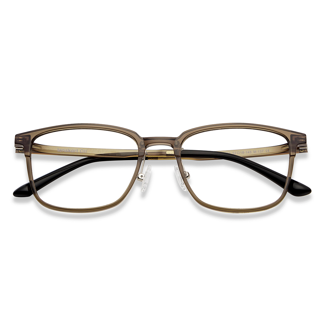 Lenskart Air Gray Transparent Full Rim Square left side