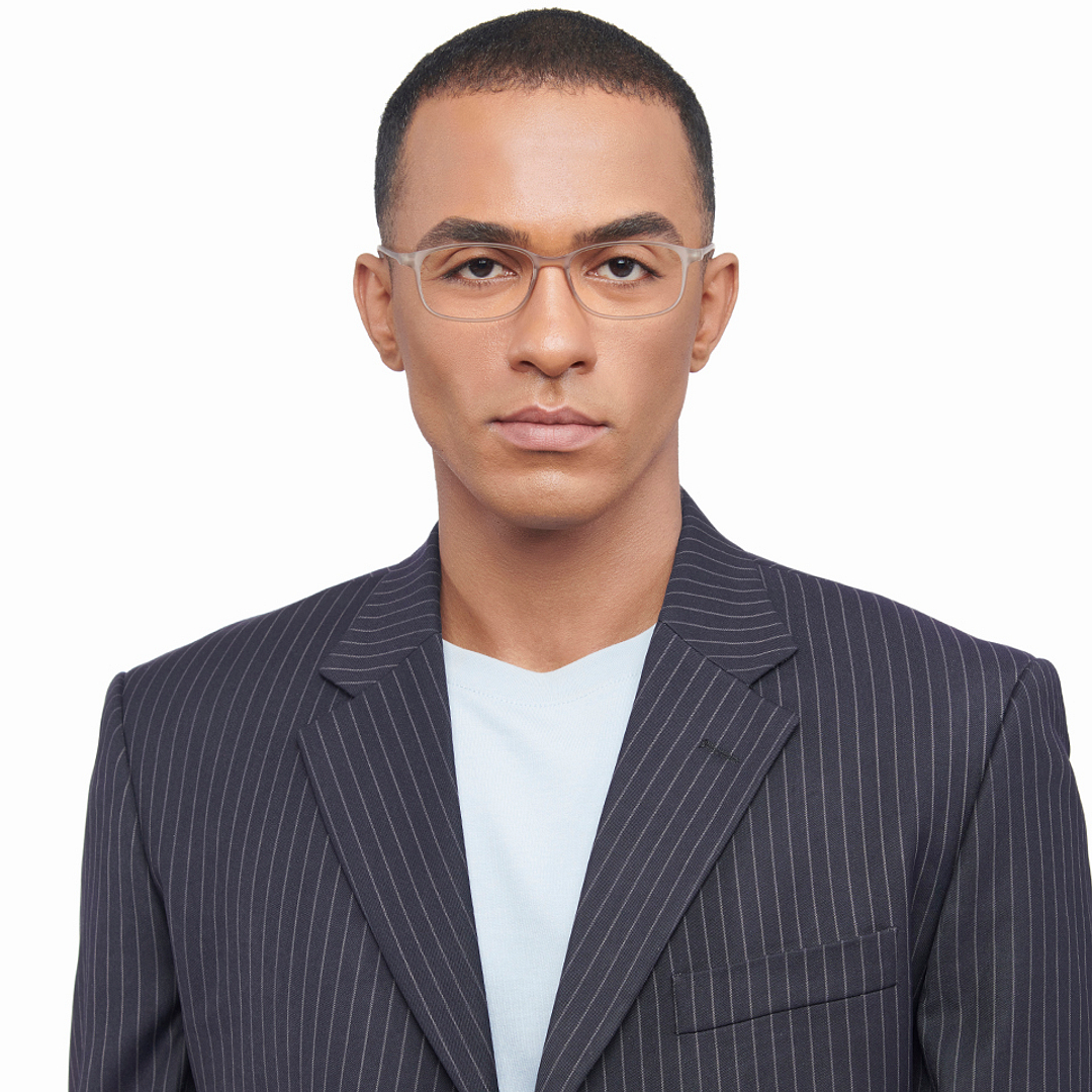 Lenskart READERS Gray Light Gray Full Rim Rectangle Lenskart READERS LR E13698 Only for 1 75 Prefitted Powers right side