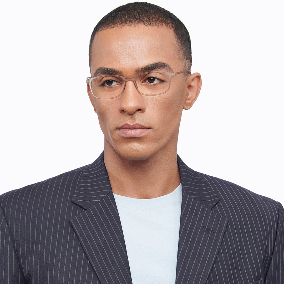 Lenskart READERS Gray Light Gray Full Rim Rectangle Lenskart READERS LR E13698 Only for 1 75 Prefitted Powers left side