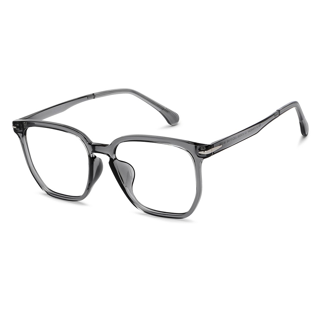 Lenskart Air Gray Transparent Full Rim Square left side