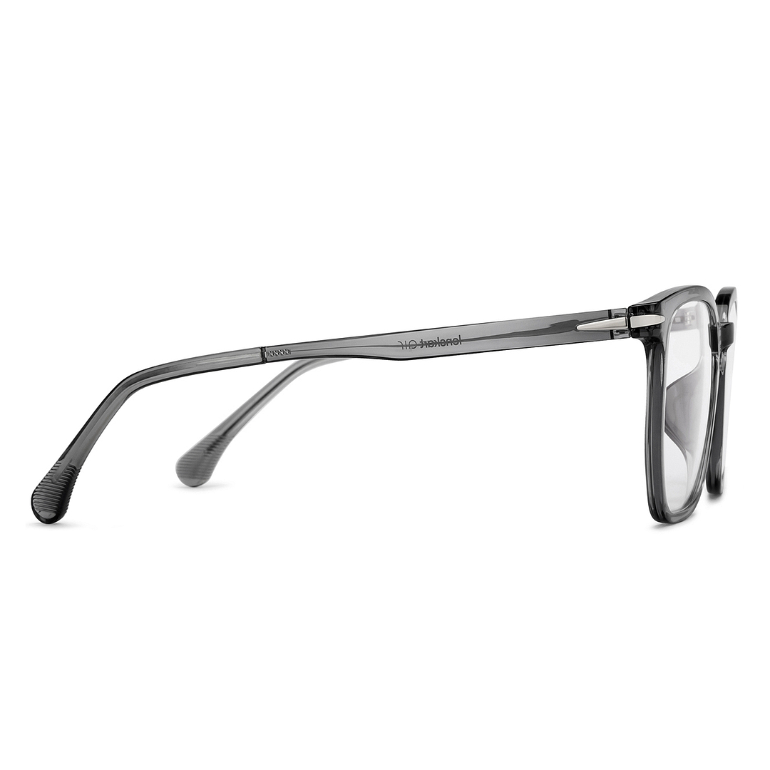 Lenskart Air Gray Transparent Full Rim Square left side
