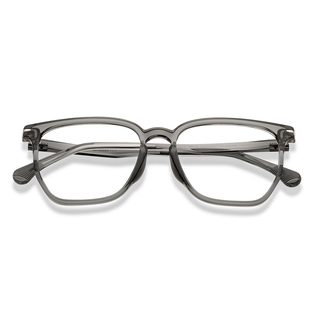 Lenskart Air Gray Transparent Full Rim Square left side