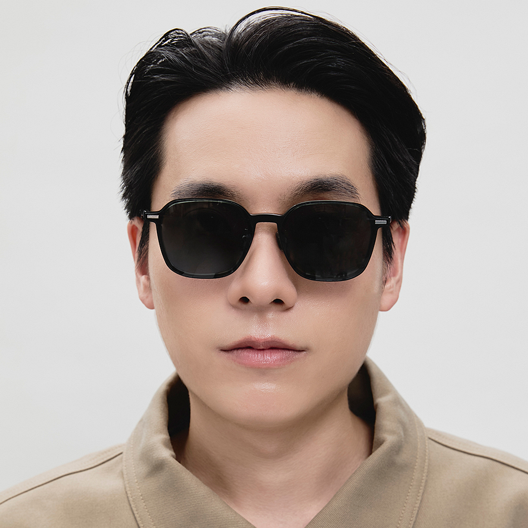 Lenskart Grey Transparent Full Rim Geometric left side