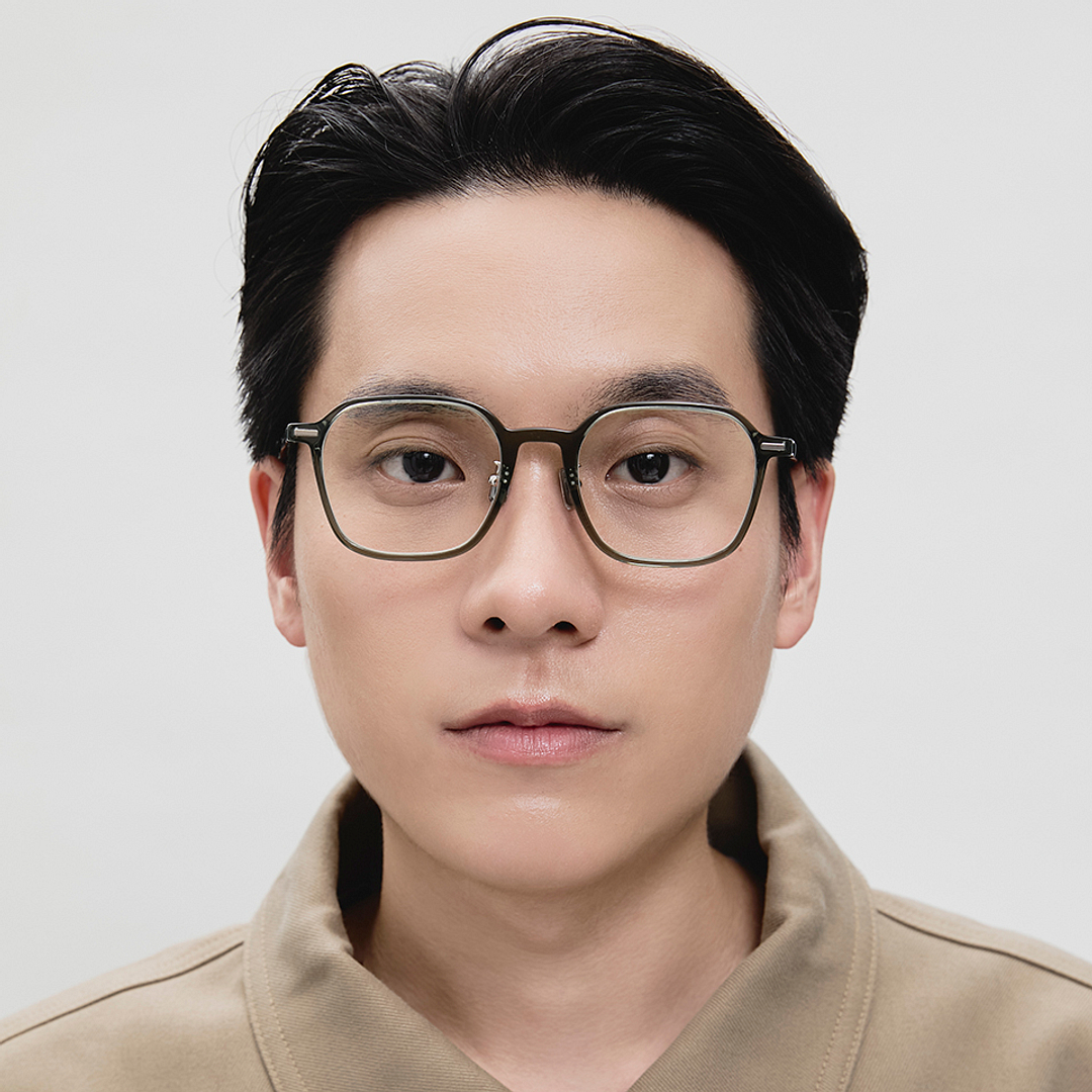 Lenskart Grey Transparent Full Rim Geometric right side