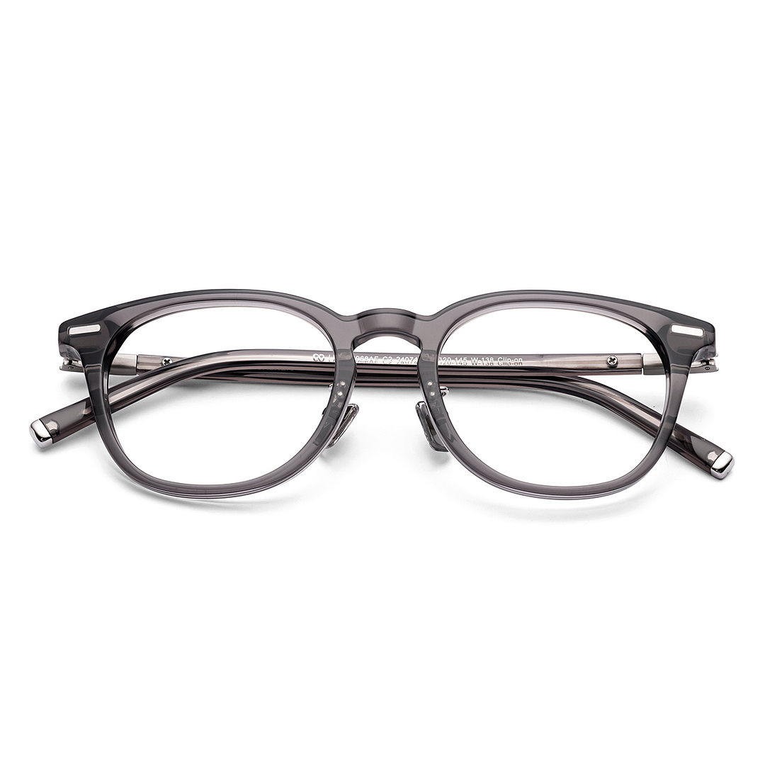 Lenskart Grey Transparent Full Rim Round right side