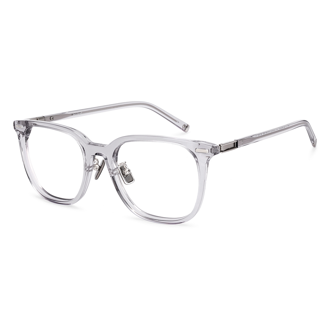 Lenskart Grey Transparent Full Rim Square left side