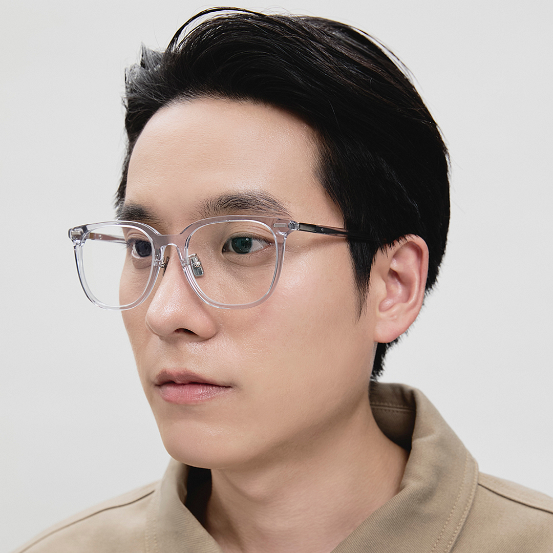 Lenskart Grey Transparent Full Rim Square right side