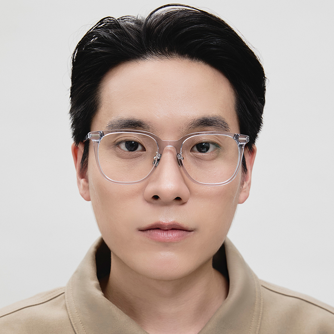 Lenskart Grey Transparent Full Rim Square left side