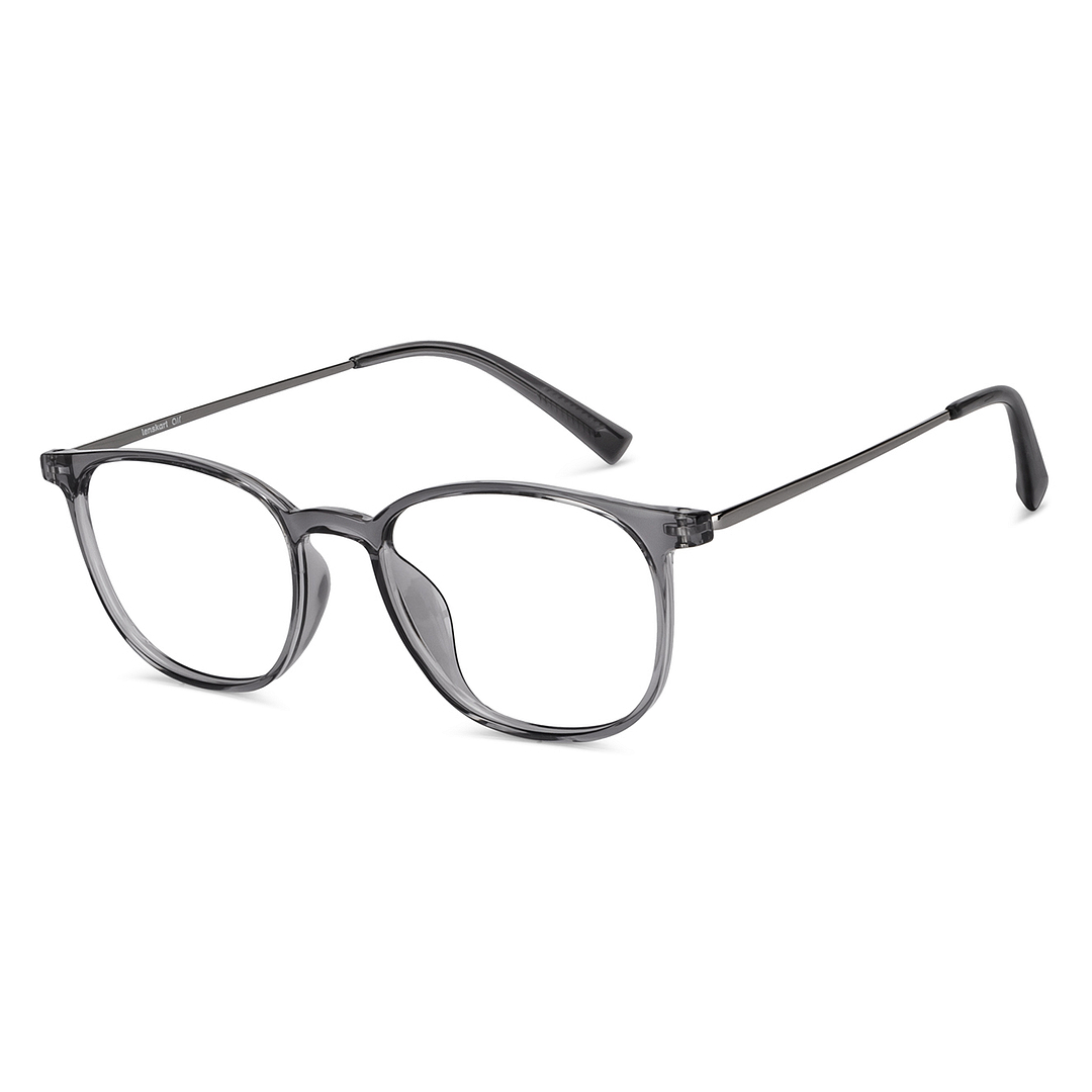 Lenskart Air Online Gray Transparent Full Rim Round right side