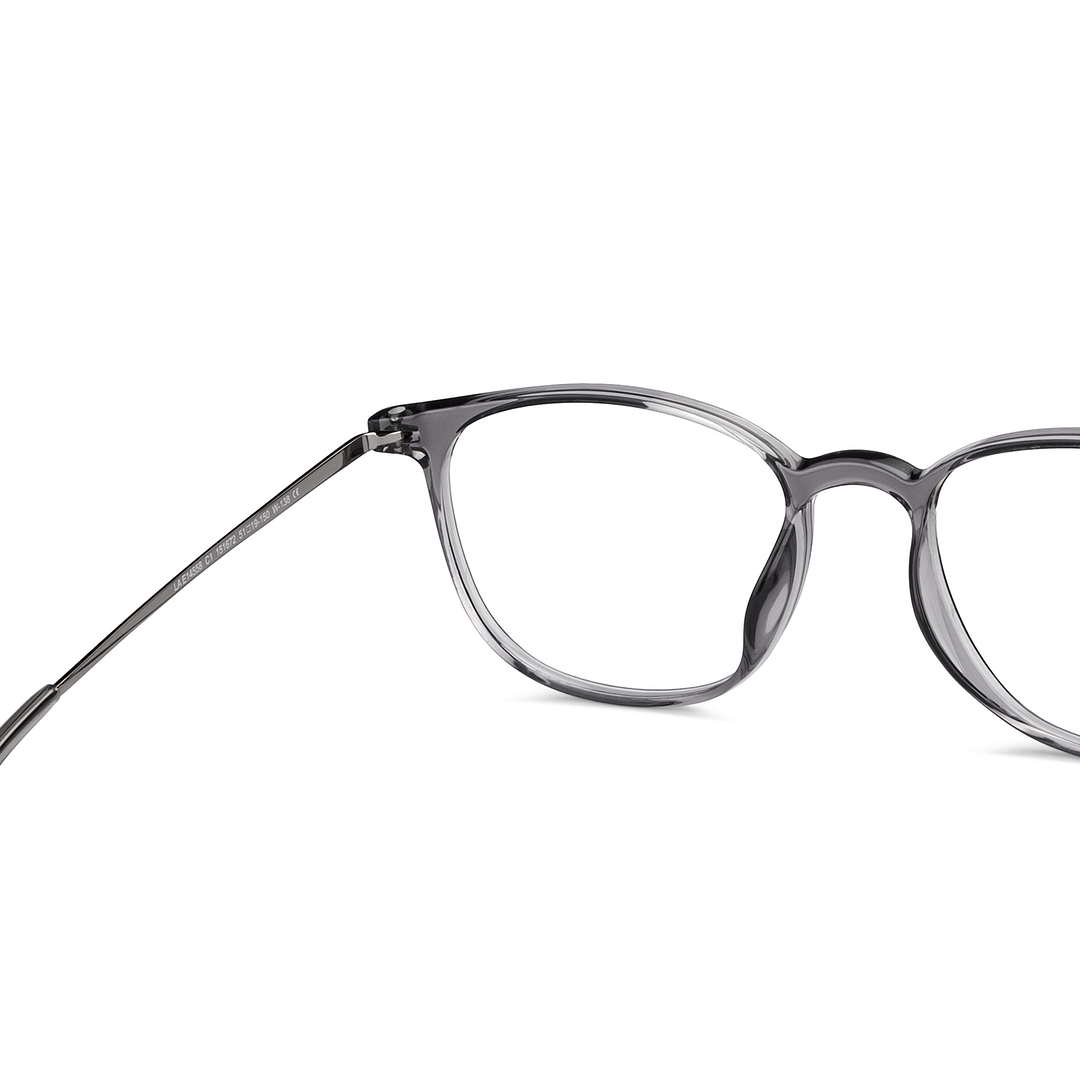 Lenskart Air Online Gray Transparent Full Rim Round right side