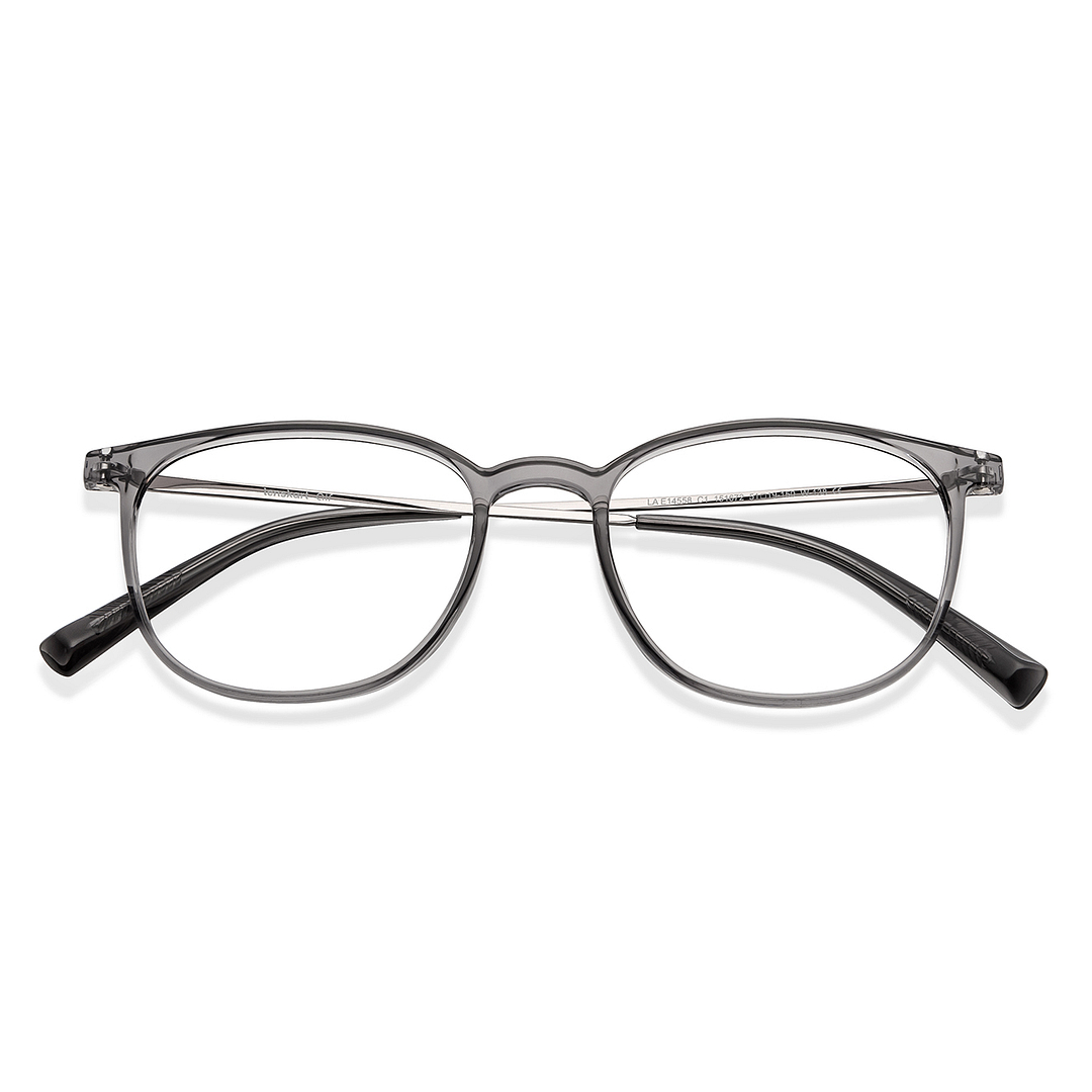 Lenskart Air Online Gray Transparent Full Rim Round left side
